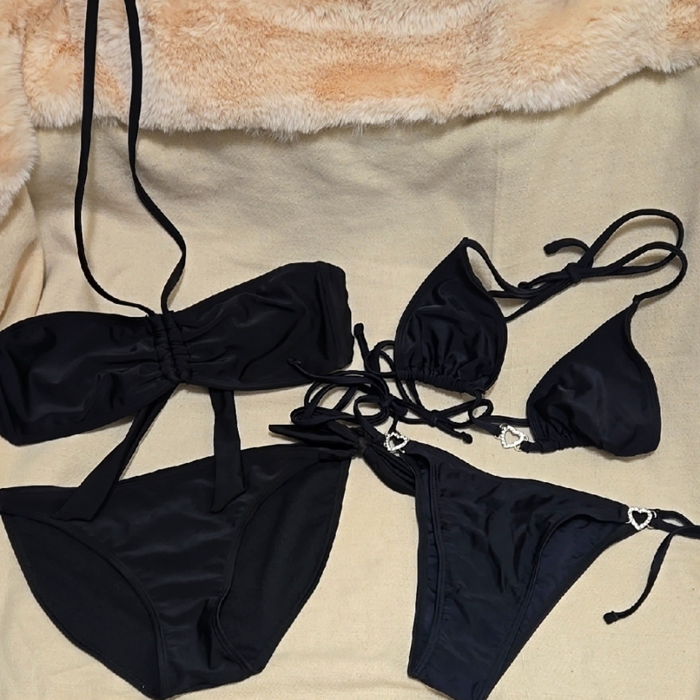 2 Stylish Black Bikini Set